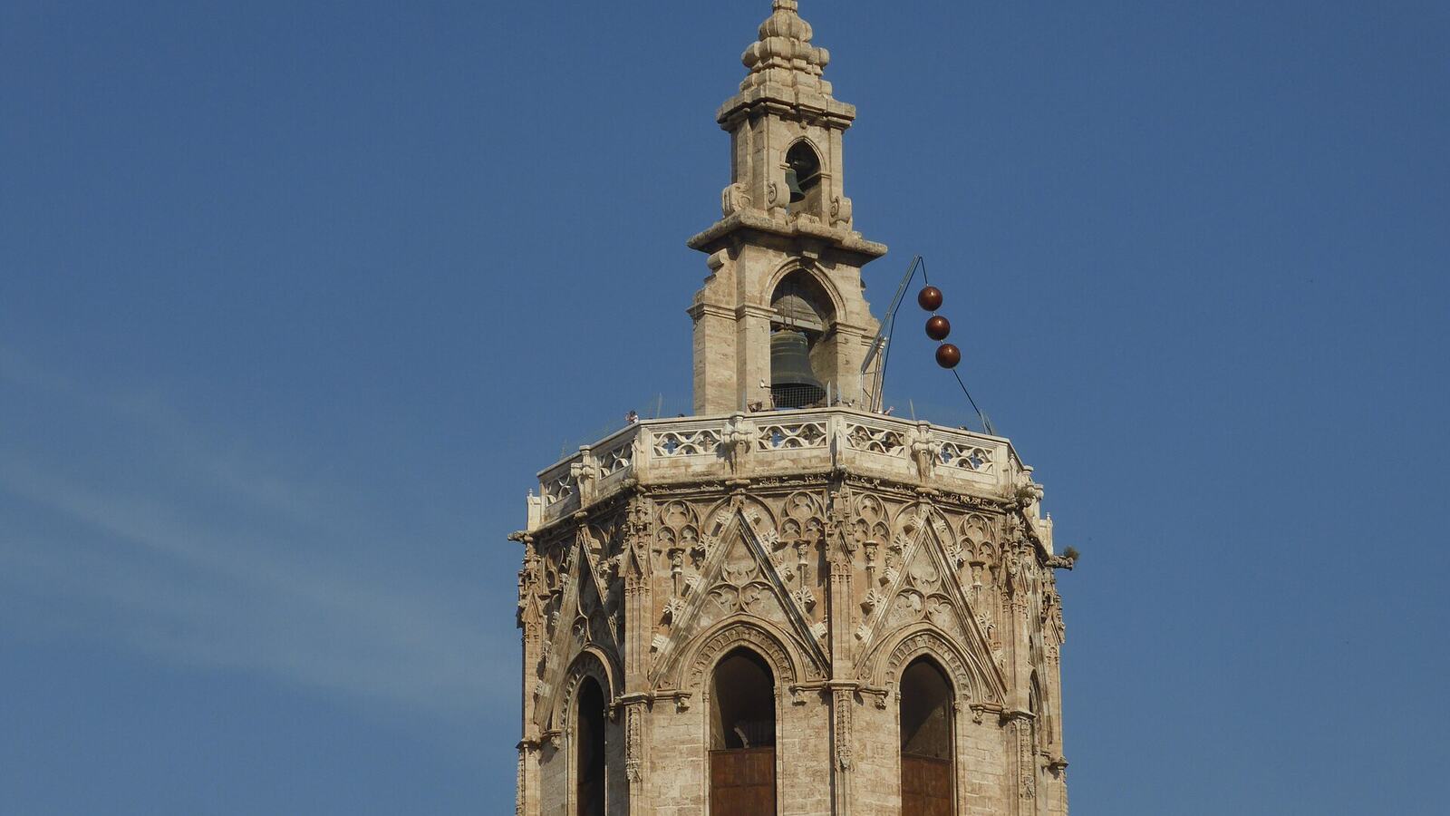 De achthoekige Miguelete, de klokkentoren van de kathedraal van Valencia